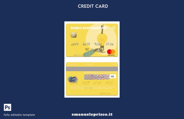 modello mastercard Argentina Banco Santander Río stile verificato